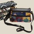 Handmade Tribal Sling Bag – Dual Zipper with Faux Leather