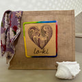 Lo‑Ki Heart Jute Tote