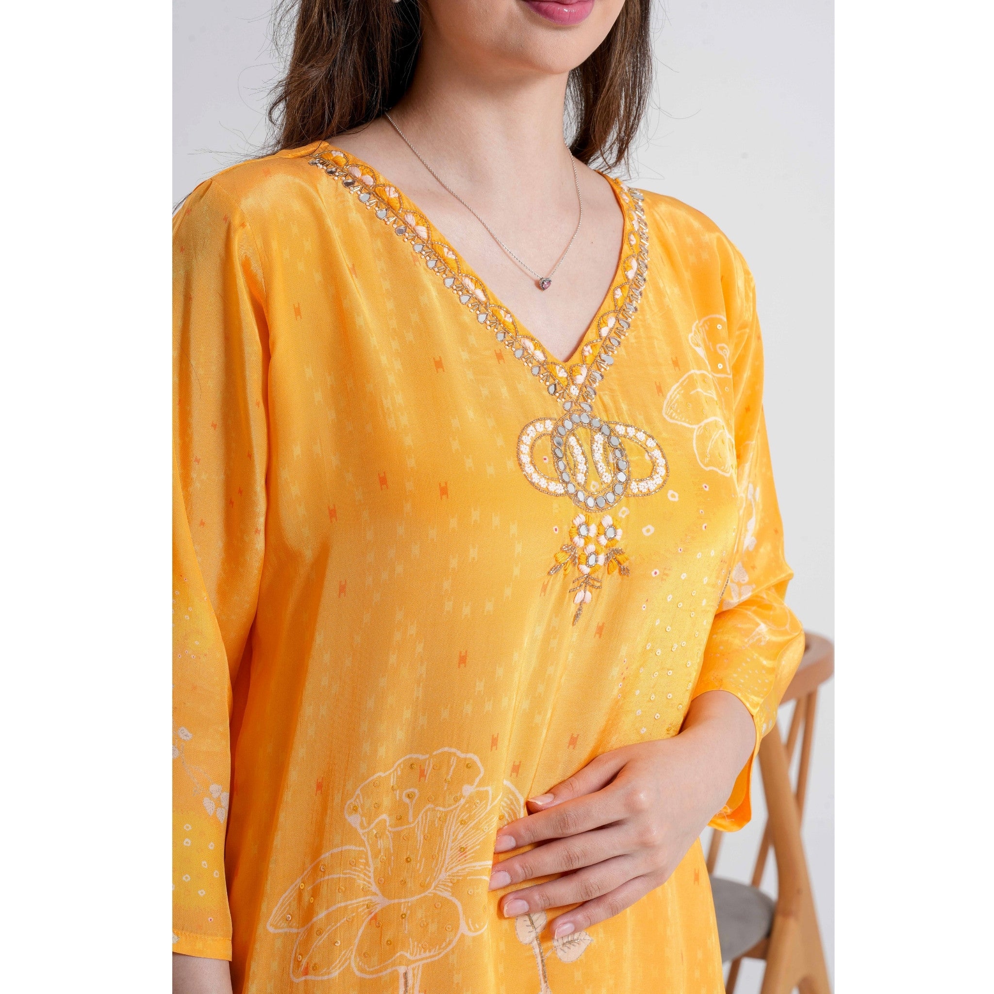 Best Seller - Aftaab Mango Yellow 3pc Set