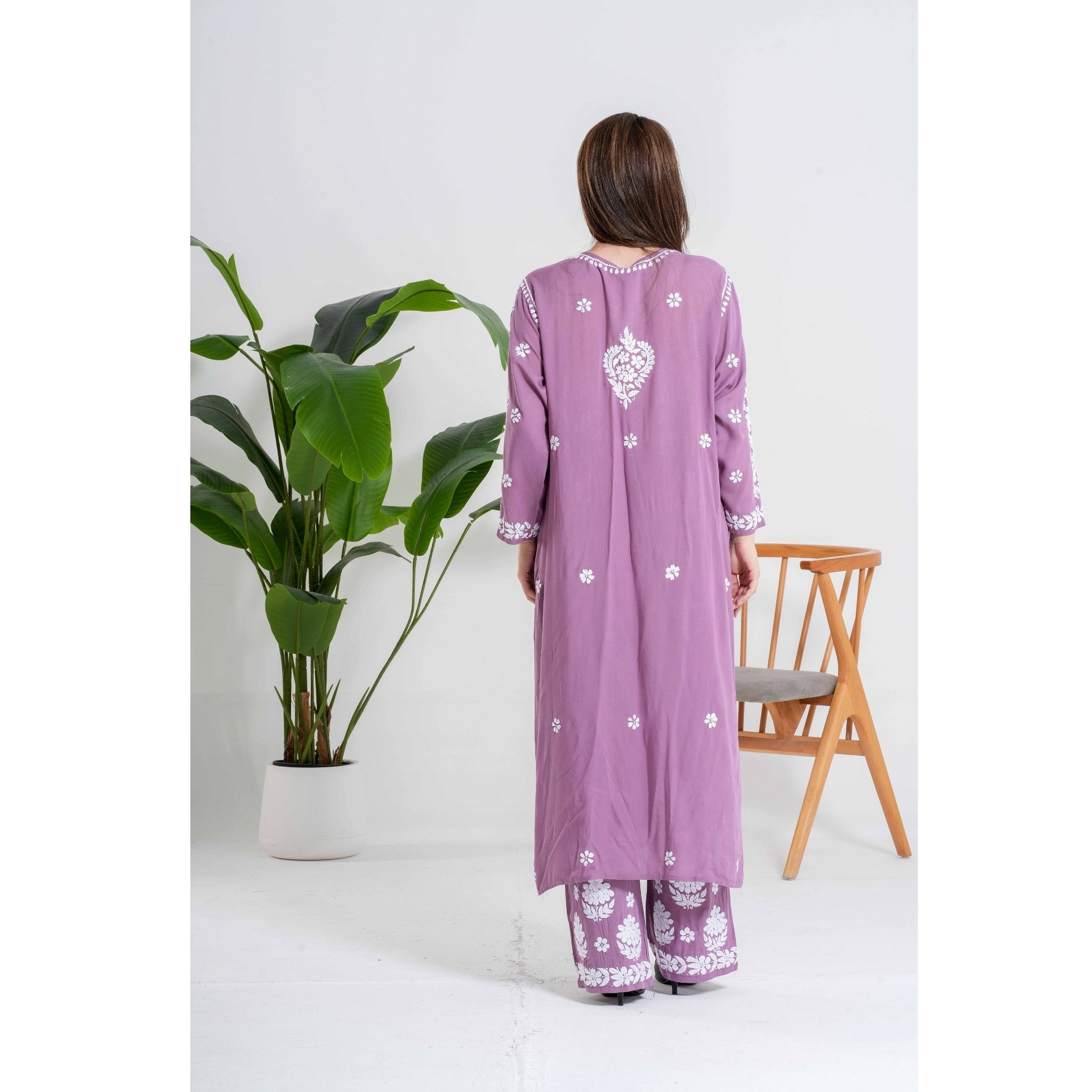 Best Seller - Banafsha – Violet Whisper Handcrafted Chikankari set