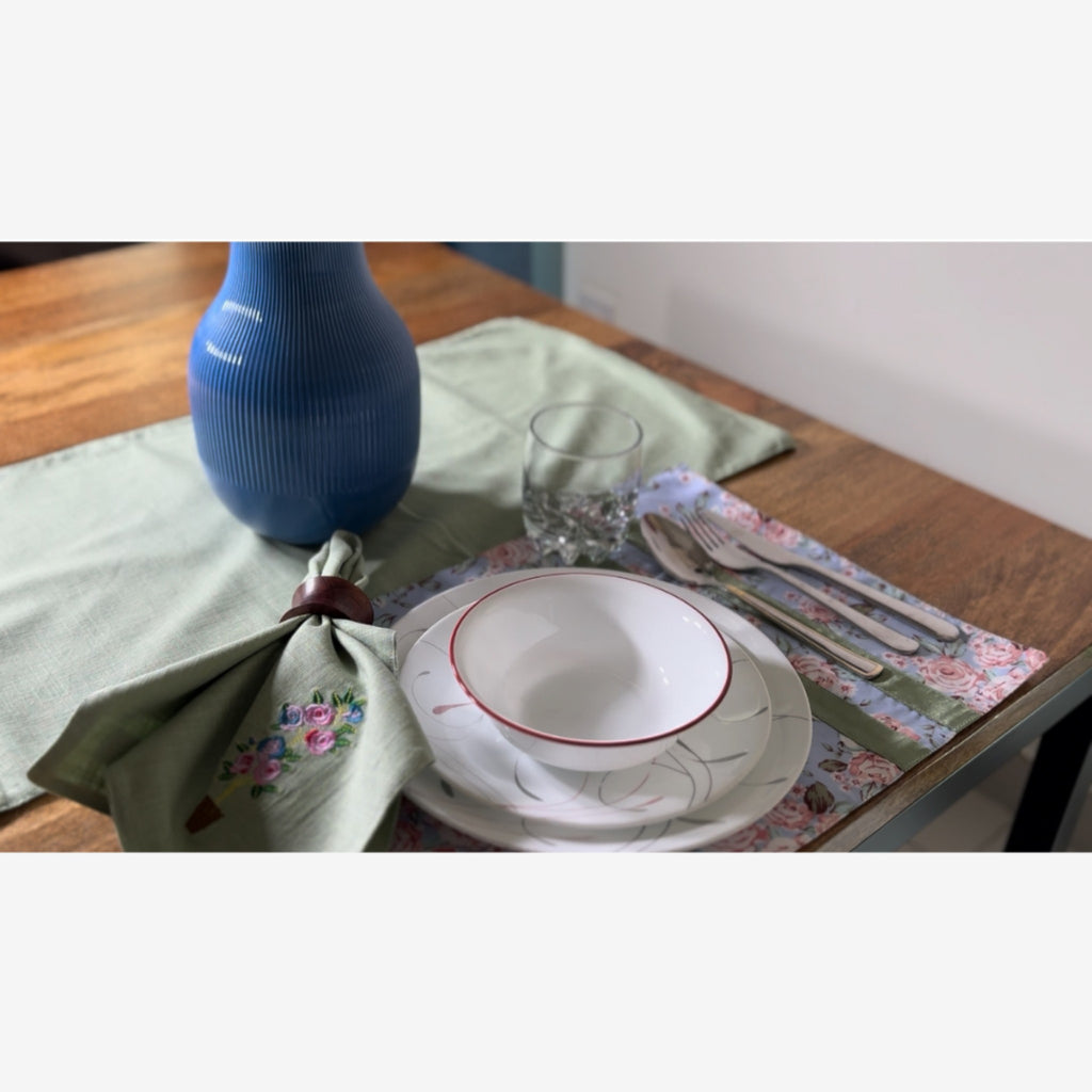 Melange Green Table Decor Set of 4
