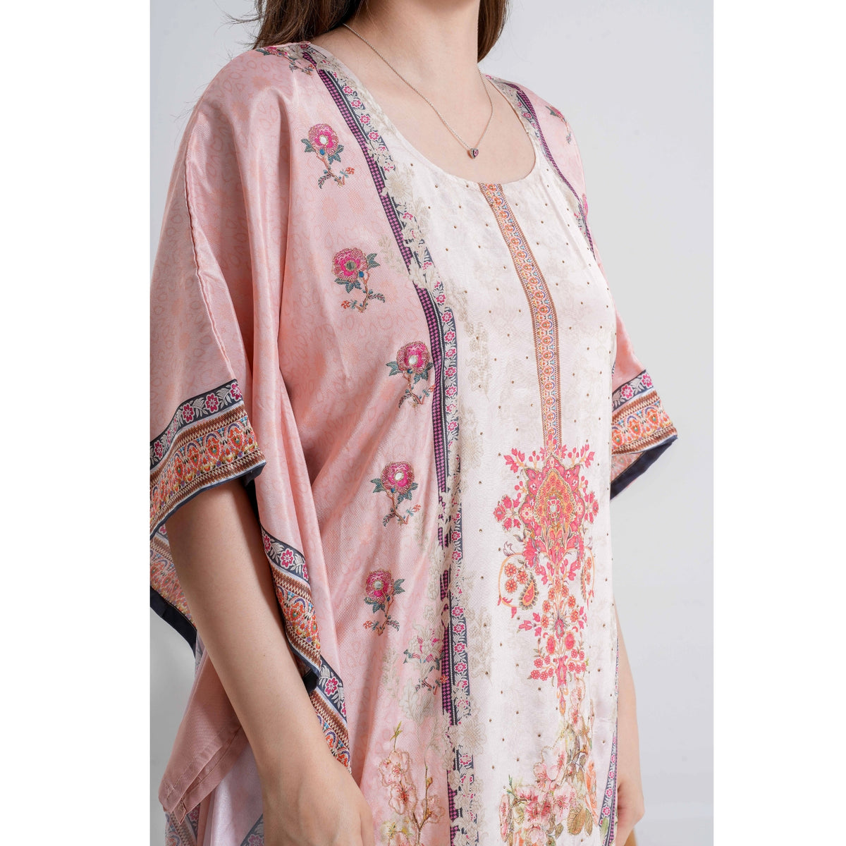 Peach 3pc Kaftan Pant Set