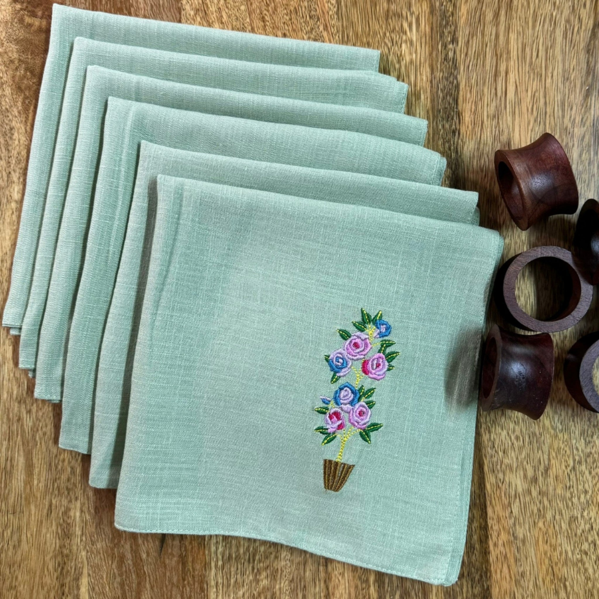Melange Green Table Decor Set of 6