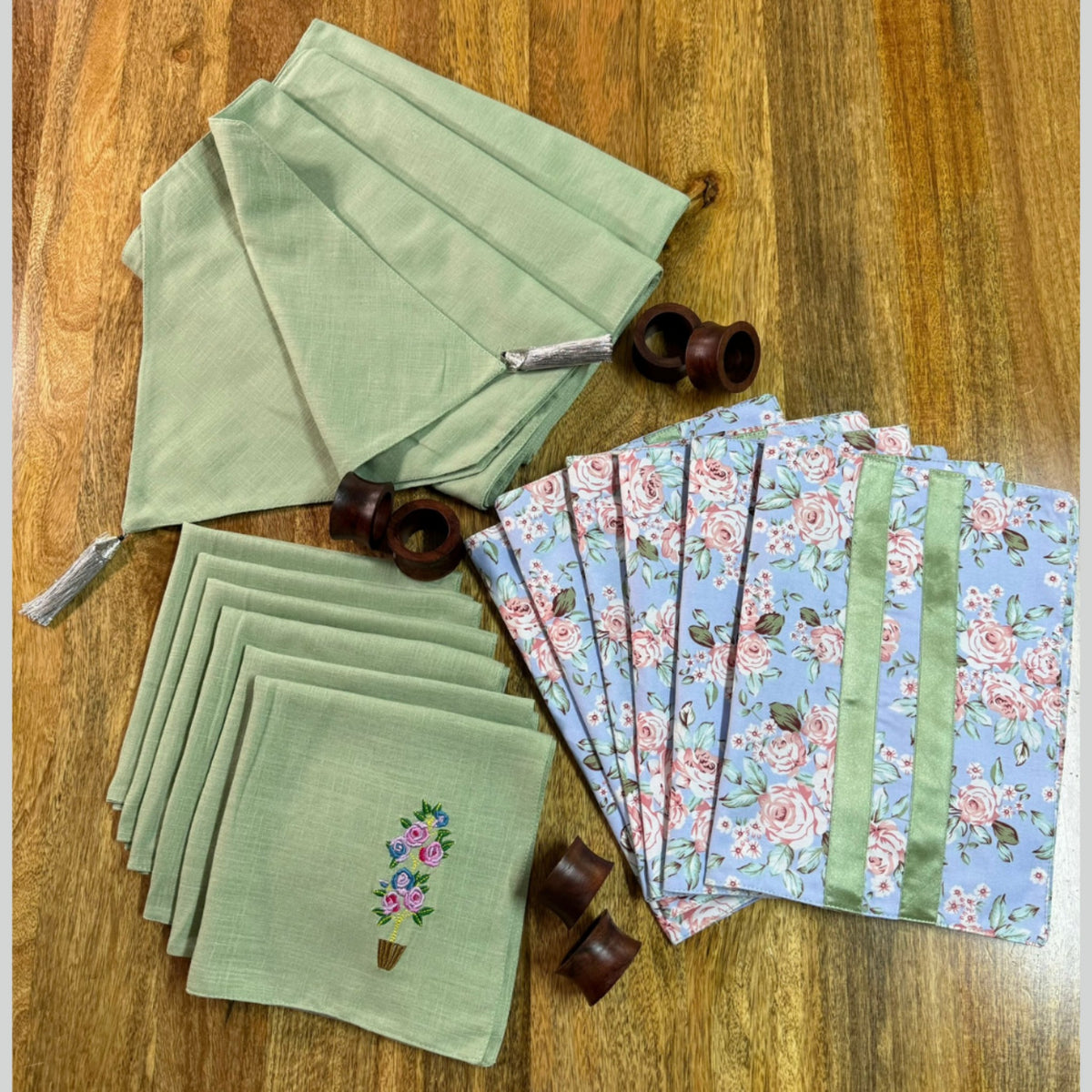 Melange Green Table Decor Set of 6