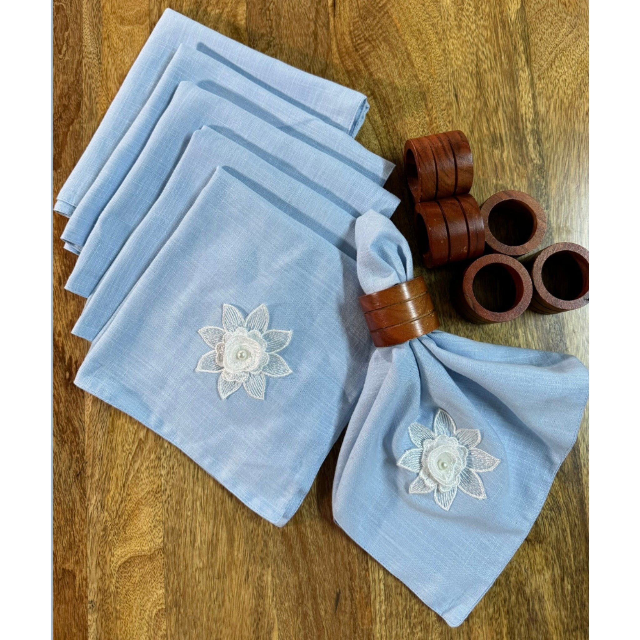 Best Seller - Blue Checker Premium set of 6