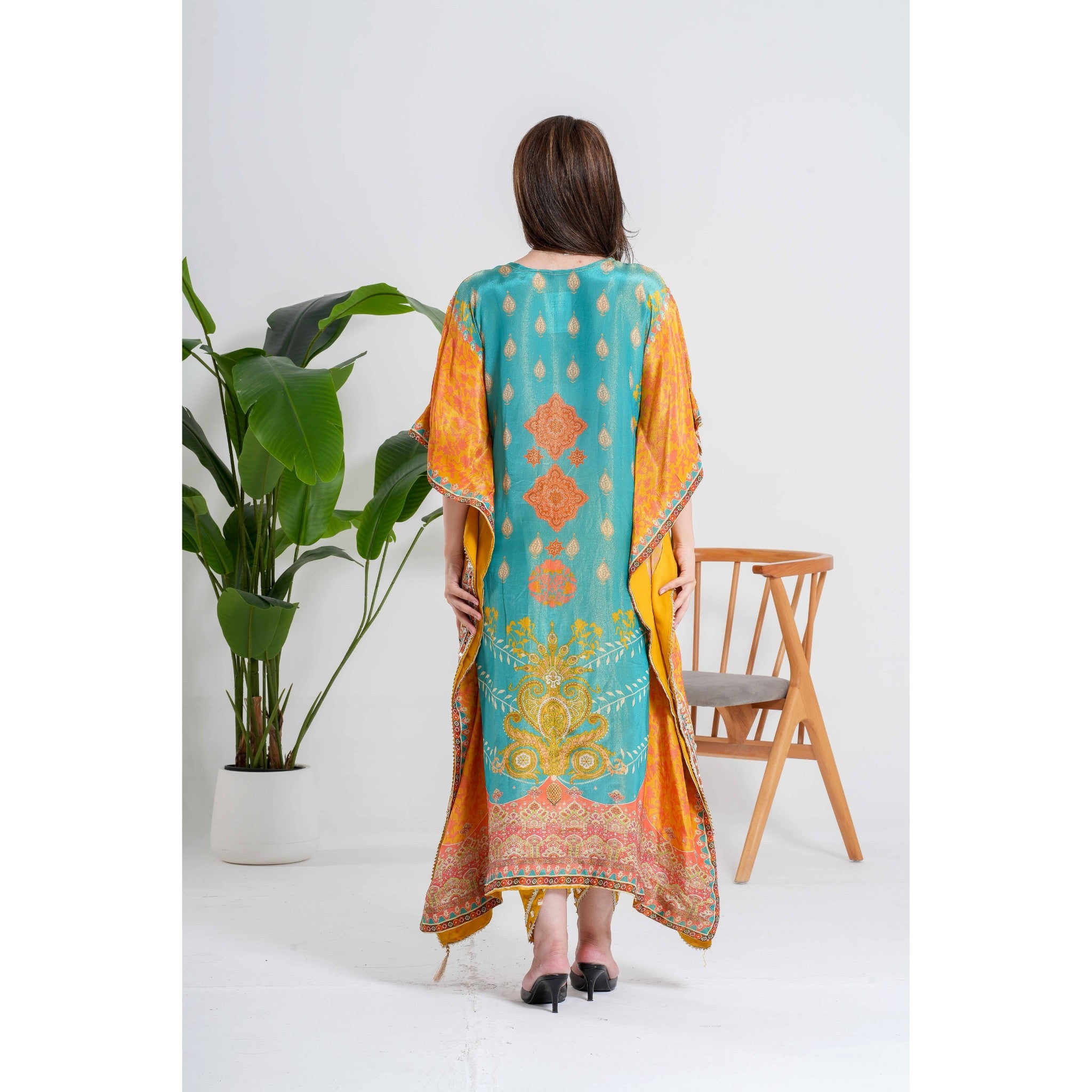 Teal 3-Piece Kaftan Set