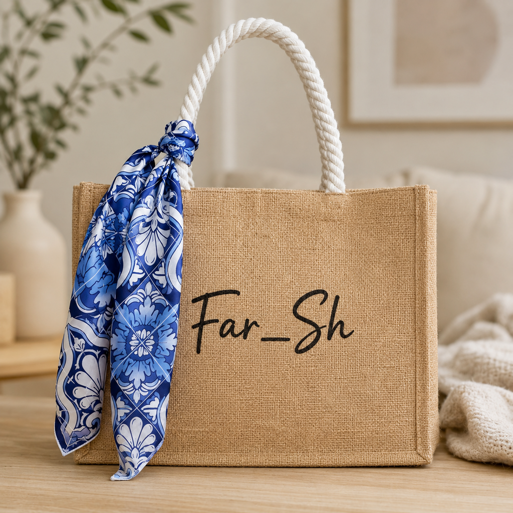 ButtonHeart Jute Tote