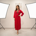 Deep Red Woven Kurti